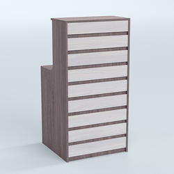 Ресепшен серии ПРАЙМ №2А, Ясень Анкор темный + Ясень Анкор светлый