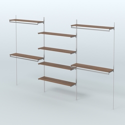 Neo Fix №5(С) с выносными поручнями и полками из ДСП (3600 мм), Орех