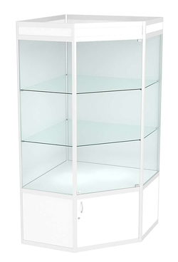 Витрина из профиля пятигранная угловая №5, Белый