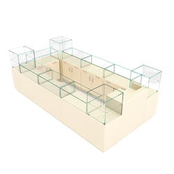 Остров ювелирный "Диаманд" №3, ЛДСП крем вайс + МДФ ваниль