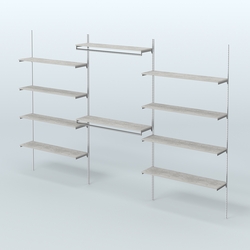 Neo Fix №7(С) система настенная с выносными поручнями и полками из ДСП (3600 мм), Метрополитан Грей