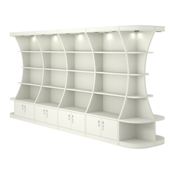 Островной высокий стеллаж ГАРАНТ №5, Белый