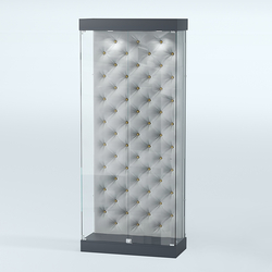 Витрина под знамя №1Б-900 (задняя стенка бархат каретка), Антрацит