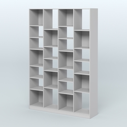 Стеллаж из ДСП серии ЛОФТ №11-2 с полками ДСП, Серый