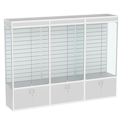 Витрина из профиля №1 с экономпанелью (3х-метровая), Серый