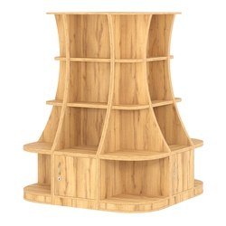 Островной низкий стеллаж ГАРАНТ №6, Дуб Золотистый