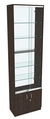 Витрина СЭСП-Z №2-300 (З/C - Стекло) со стеклянными полками и шторками Дуб Венге