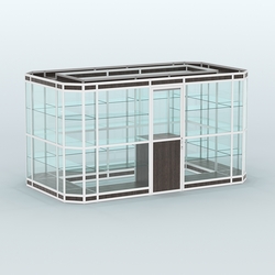 Павильон из профиля островной №3в, Дуб Венге