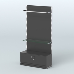 Система ЭЛЕГАНТ №7 с ДСП и тумбой T21 (1200 мм), Черный