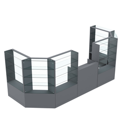 Торговый пристенный островок ГРАЦИЯ №5 (открытый) (6.05 кв.м), Темно-Серый