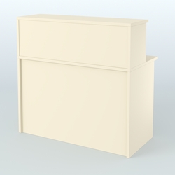 Ресепшен-Лайт прямоугольный с надставкой №11, Крем Вайс