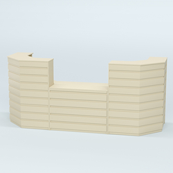 Ресепшен серии ПРАЙМ №7А со столом выдачи, Крем Вайс