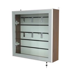 Витрина настенная №1-1Б с эконом панелью серии Collecto, Орех