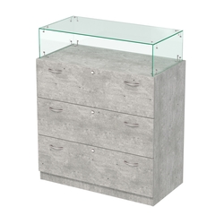 Прилавок с выдвижными ящиками Селена-14, Метрополитан Грей