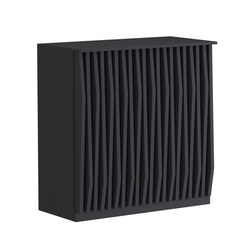 Торговый стол-прилавок широкий с планками серии ОРНАМЕНТ №20, Черный