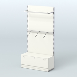 Система ЭЛЕГАНТ №1 с ДСП и тумбой T11 (1200 мм), Белый