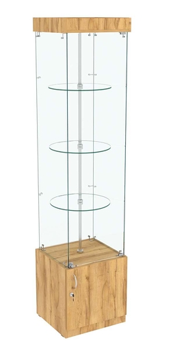 Витрина Ротация с вращающимися полками №2, Дуб Золотистый