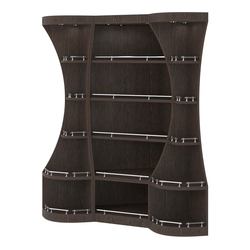 Угловой высокий стеллаж ГАРАНТ №1-О с ограничителями, Дуб Венге