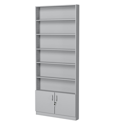 Стеллаж из ДСП с 5-ю полками 100x900 мм серии LEVEL-5 №8 (З/C - ДВП), Серый