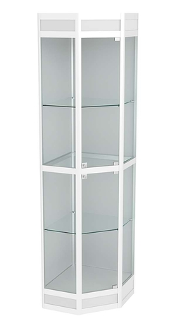 Витрина из профиля пятигранная угловая №3 , Серый