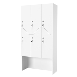 Шкаф для раздевалок СТАНДАРТ-Элегия №3-3А, Белый