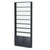 Стеллаж из ДСП с 8-ю полками 150x900 мм серии LEVEL-8 №9-1 (З/C - СТЕКЛО) Антрацит