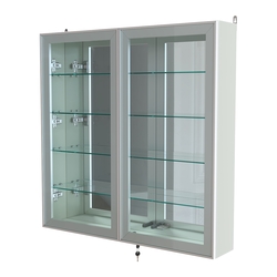 Витрина настенная №4-2А зеркальная серии Collecto, Белый