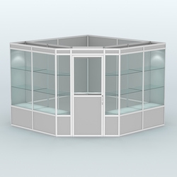 Павильон из профиля угловой №8а (9 кв.м), Серый