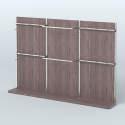 Система ЭЛЕГАНТ №2 пристенная с ДСП (3600 мм), Ясень Анкор темный