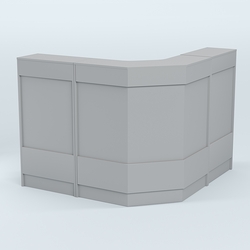 Ресепшен Г-образный серии ПРАЙМ №4Б, Серый