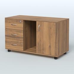 Тумба сервисная левая (на опорах) Камелот, Орех