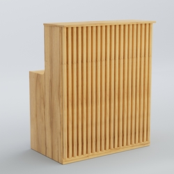 Ресепшен прямоугольный серии ВЕРТИКАЛЬ №1, Дуб Золотистый