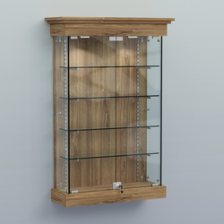 Витрина для музеев "Коллекция" настенная №1-4-РЕГ, Дуб Канзас коричневый