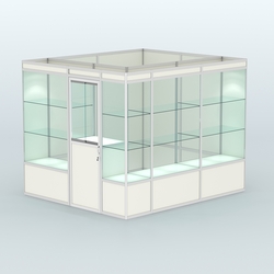 Павильон из профиля угловой №4а (5,5 кв.м), Белый