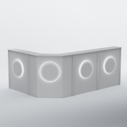 Ресепшен угловой большой КРУГ №4, Серый