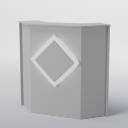 Ресепшен угловой РОМБ №2, Серый