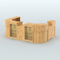 Пристенный павильон Чай и Кофе с собой №1, Дуб Золотистый