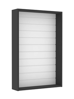 Витрина настенная №2-1В без дверей с эконом панелью, Черный