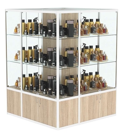 Витрина из профиля островная №2, Дуб сонома