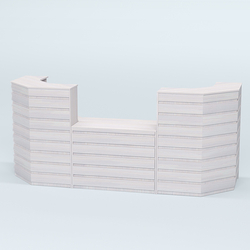 Ресепшен серии ПРАЙМ №7А со столом выдачи, Ясень Анкор светлый