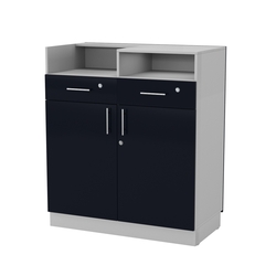 Кассовый прилавок "Диаманд" №10-1000, ЛДСП серый + МДФ инфиго