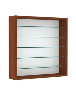 Витрина настенная №1-5Г открытая с пятью прозрачными полками, Орех