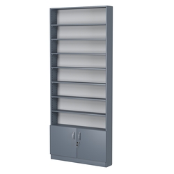 Стеллаж из ДСП с 7-ю полками 150x900 мм серии LEVEL-7 №9 (З/C - ДВП), Темно-Серый