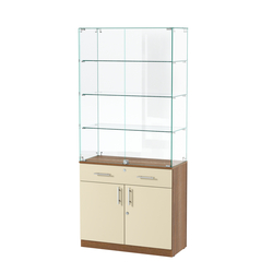 Витрина ювелирная "Диаманд" №11, Орех + Крем Вайс