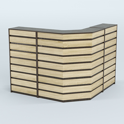 Ресепшен Г-образный серии ПРАЙМ №4А, Дуб Венге + Дуб Сонома