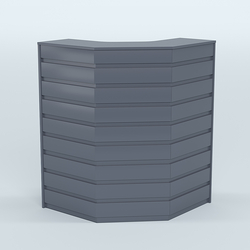 Ресепшен серии ПРАЙМ №3А угловой, Темно-Серый