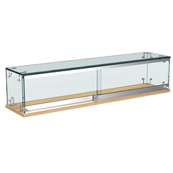 Витрина Истра настольная мини №3-3 с раздвижными дверками, Дуб Золотистый