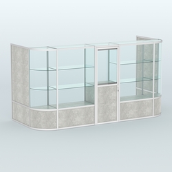 Павильон из профиля пристенный №12б (5,50 кв.м), Метрополитан Грей