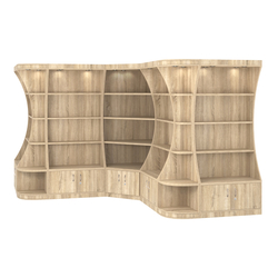 Угловой высокий стеллаж ГАРАНТ №4, Дуб сонома