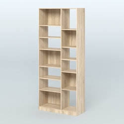 Стеллаж из ДСП серии ЛОФТ №9-2 с полками ДСП, Дуб Сонома